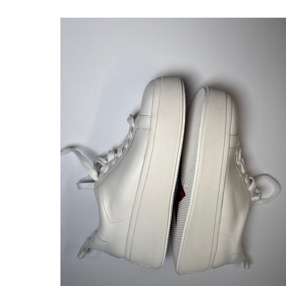 Ash Moby Platform Sneaker Women Size 40 White Leather Low Top Trainers NEW - Picture 13 of 16